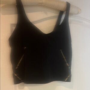 Lululemon Black Sleeveless Top with Gold Accents